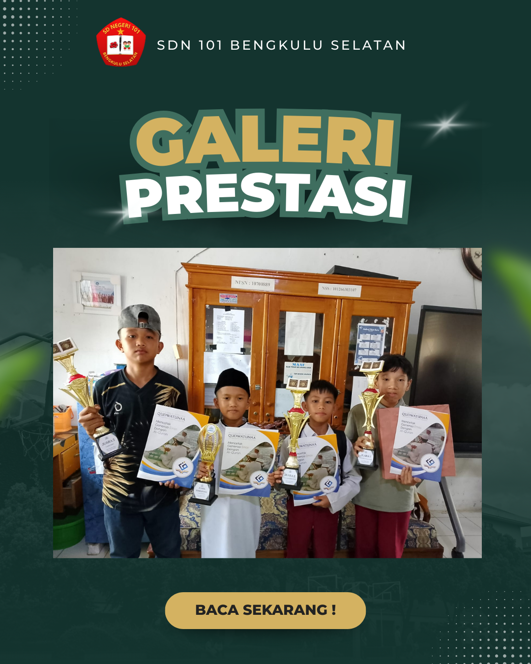 BANGGA ! SDN 101 BENGKULU SELATAN SABET 4 PIALA 